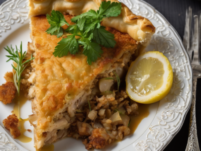 Куриный пирог с жареным луком и израильский шницель: тепло домашней кухни - готовое блюдо